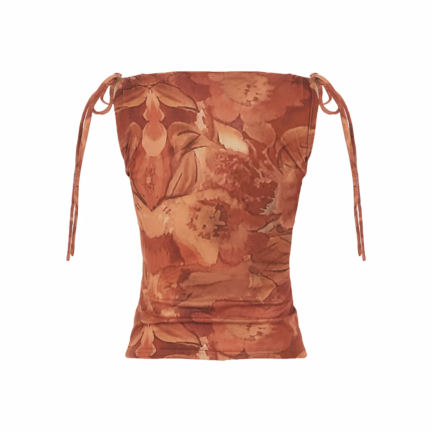 Rockmore Floral Print Women's Tank Top Summer Y2K Coquette Sleeveless Crop Top Casual Round Neck Camisoles