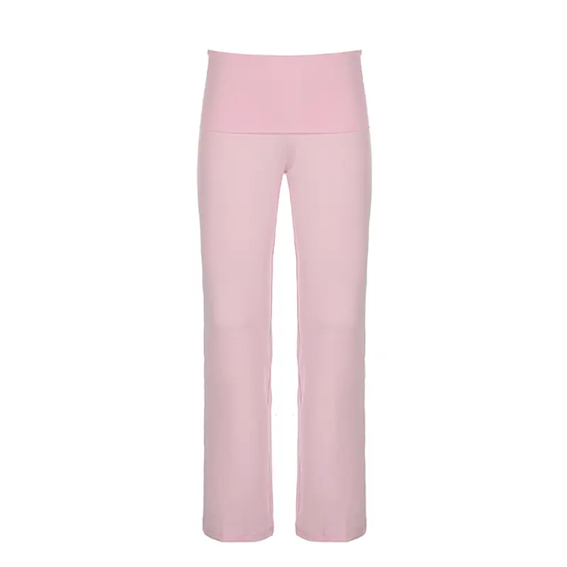 Rockmore Women's Plain High Waist Flare Leg Leggings Summer Elastic Skinny Pants Solid Comfy Breathable Bell Bottom Trousers