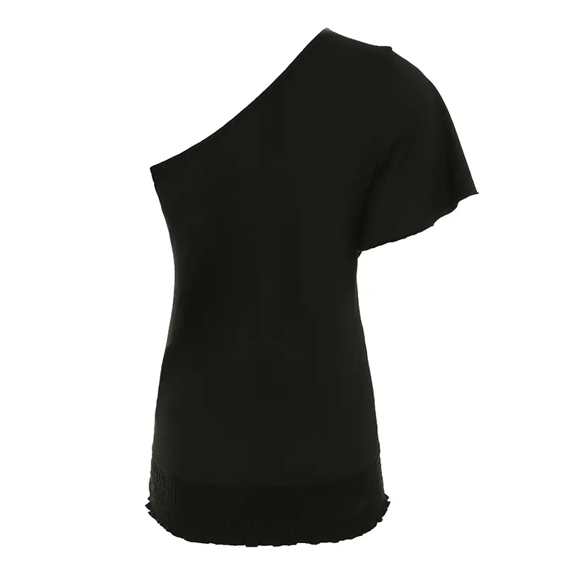 Rockmore 2025 Women Raglan Sleeve T-shirt Summer Off-shoulder Casual Elegant Floral Print T Shirts Skew Neck Loose Female Tops