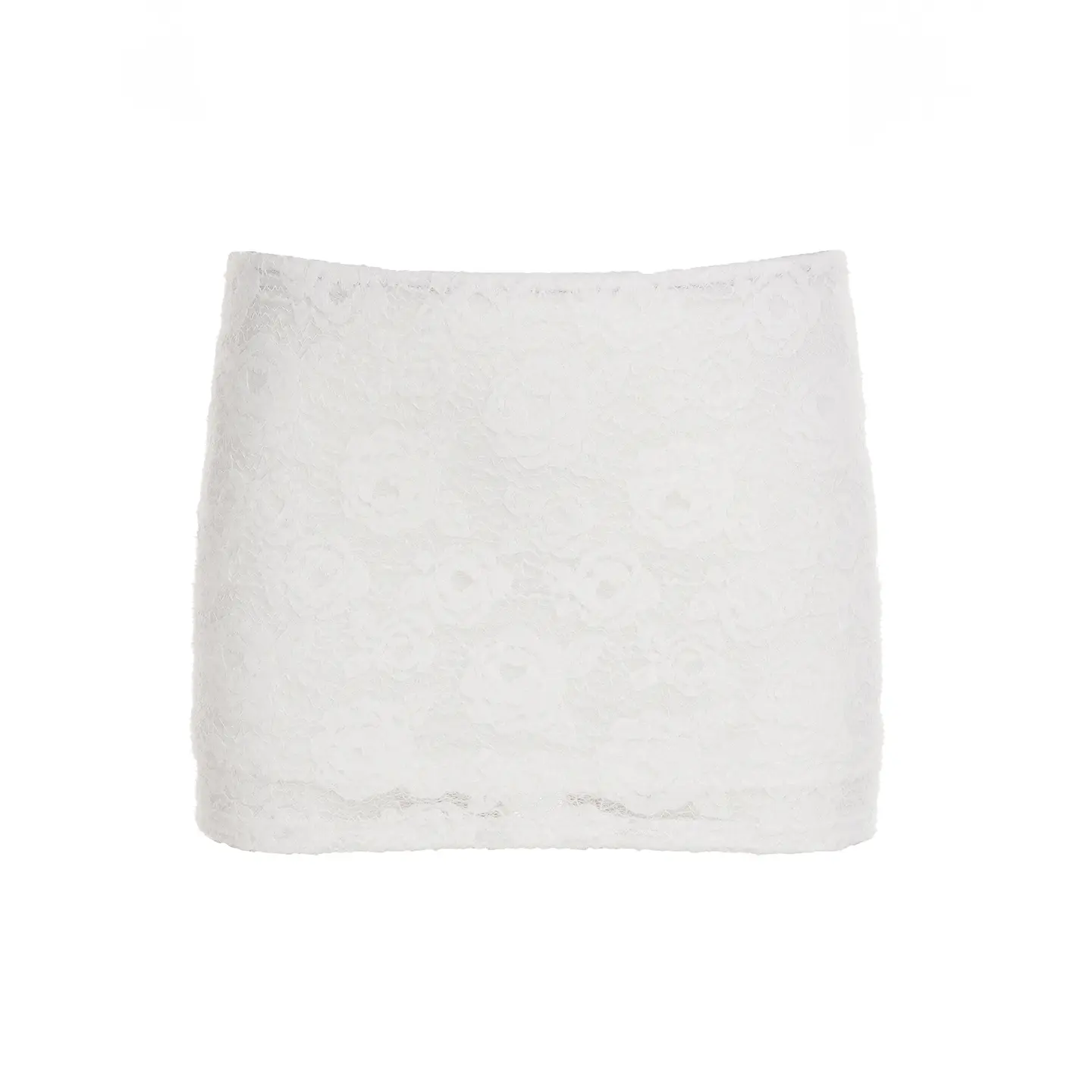Rockmore Coquette Solid White Bodycon Mini Skirt Sexy Slim Low Waist Cotton Short Skirts Women 2025 Summer Streetwear Bottoms