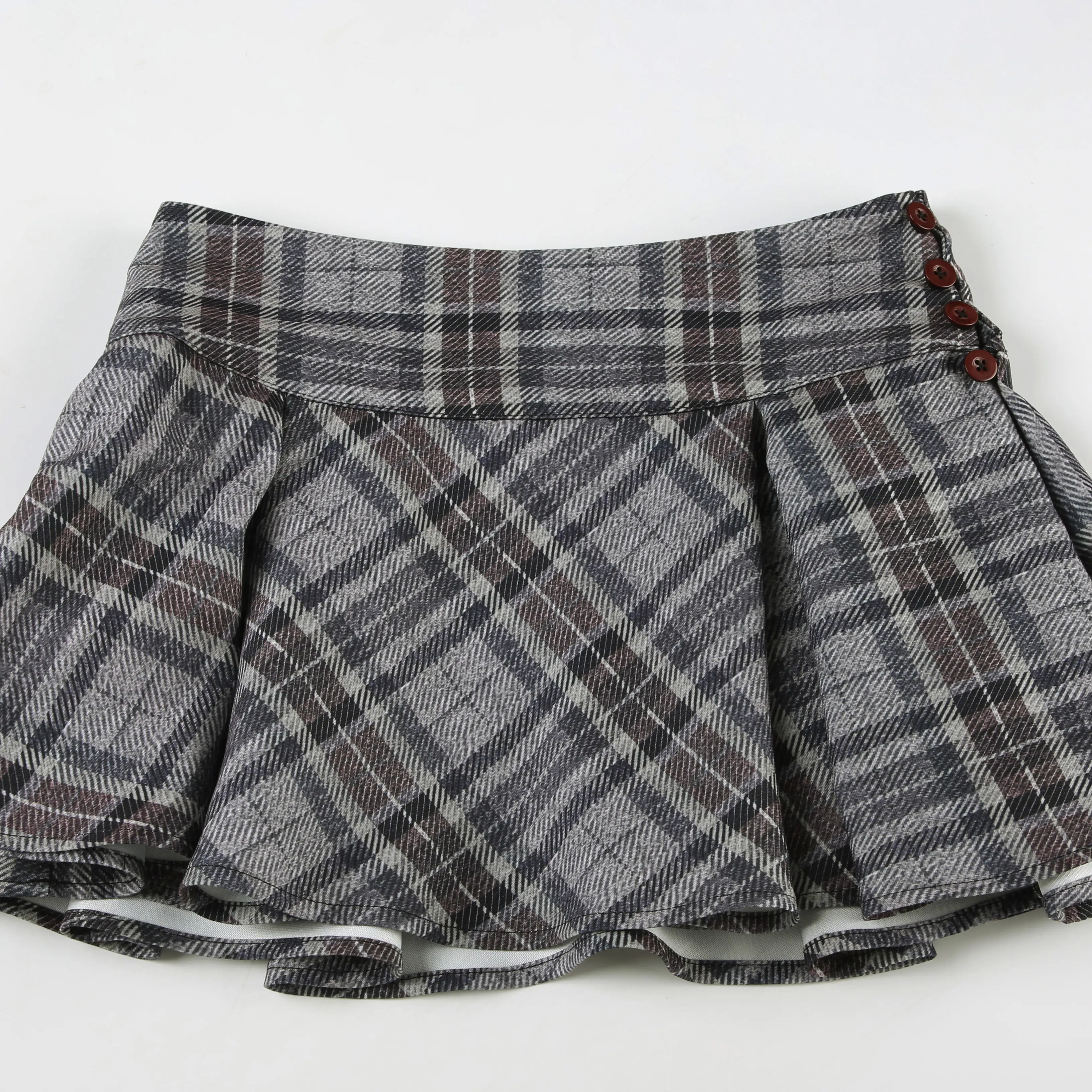 Rockmore Women's High Waist Skirt Fashion Casual Plaid Skirt for Daily Outdoor Wear Ladies Bottoms for Summer
