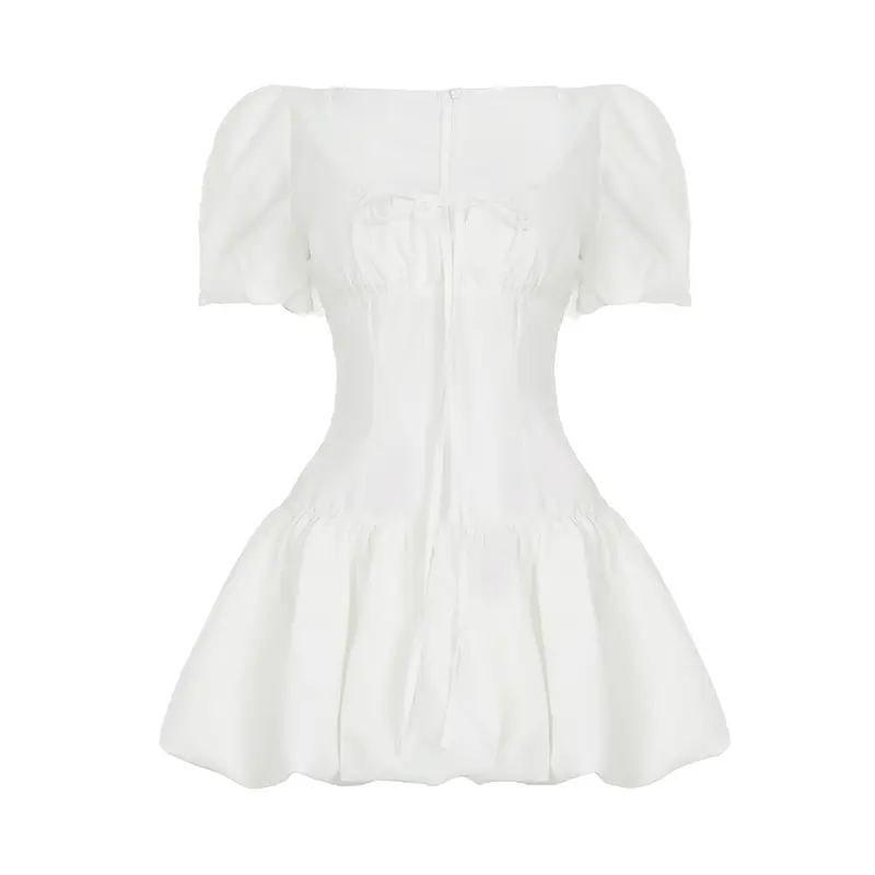 Elegant Party Dresses Ladies Fashion Evening Bodycone A-Line Puff sleeves Fluffy Mini Dress Lace Sexy Ball Gown Princess Derss