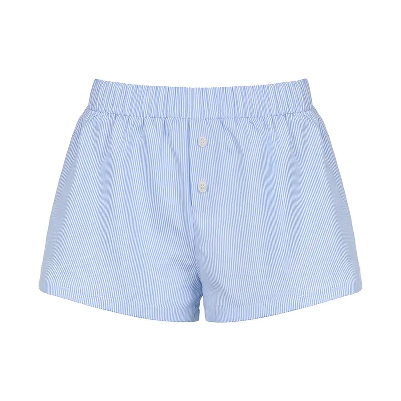 Rockmore Casual Loose Striped Shorts Women Casual Loose Basic Buttons Summer Shorts Vacation Beach Outfits