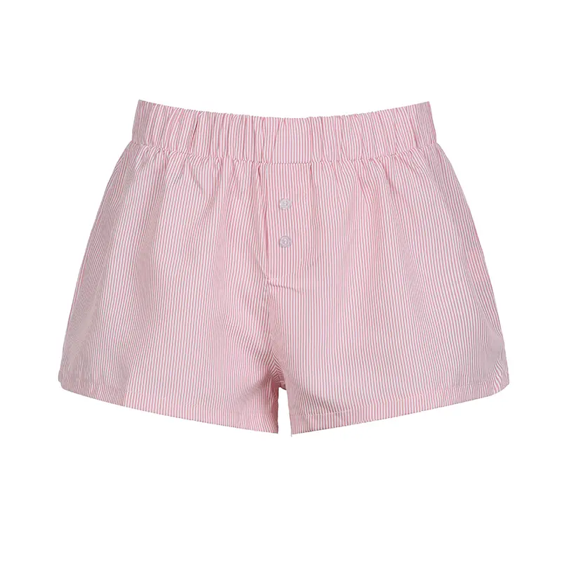 Rockmore Casual Loose Striped Shorts Women Casual Loose Basic Buttons Summer Shorts Vacation Beach Outfits