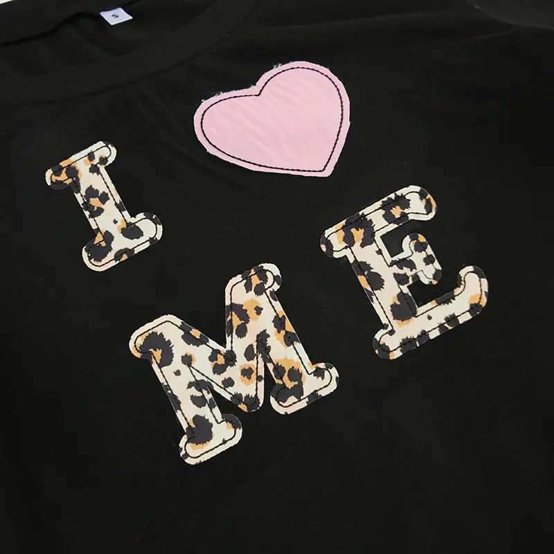 Rockmore Leopard Stitching Kawaii T-Shirts Spring Autumn Women Slim Casual Crew Neck Basic Long Sleeve Bottoming Pullover Tops
