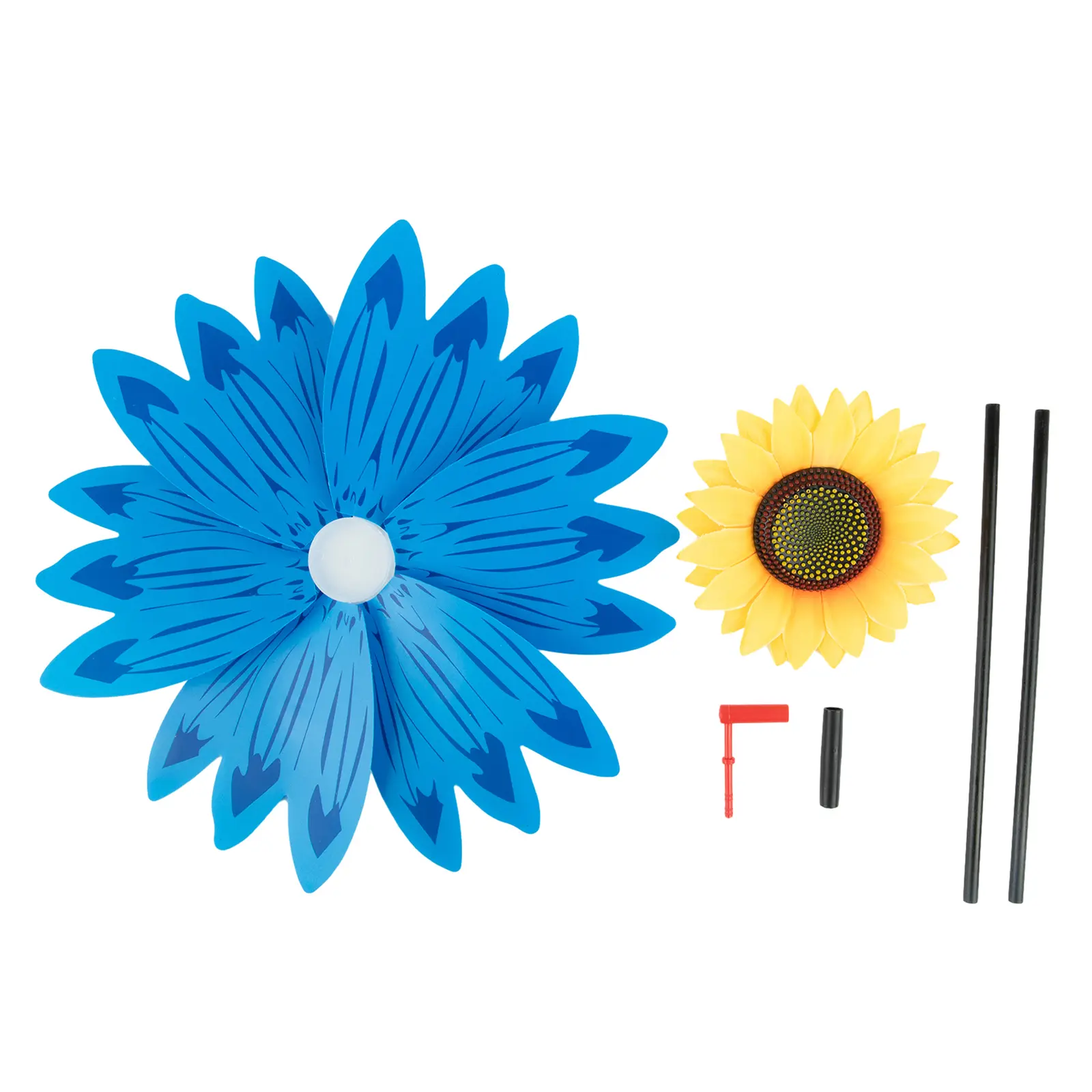 Interest Pinwheel Windmill Party 36 * 72cm Colorful Double Flower Sunflower Wind Turbine Hand Held Multiple Petals