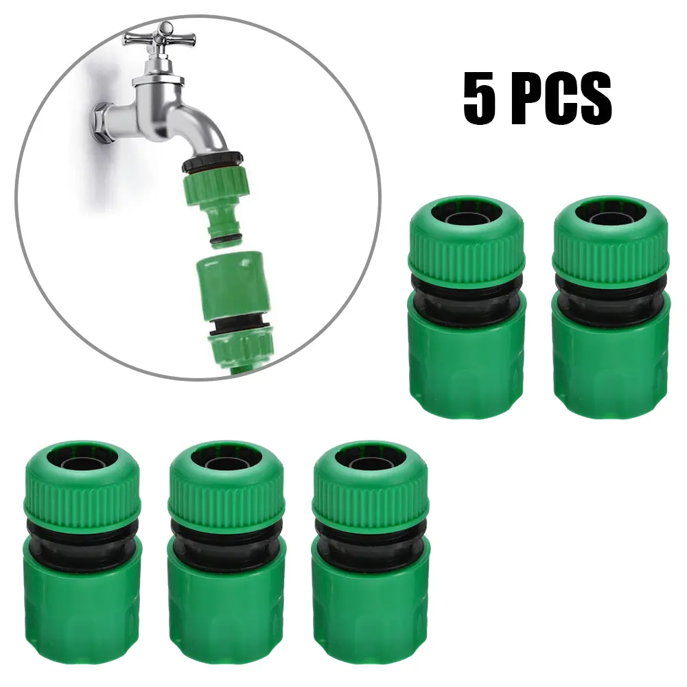 Connector Garden Hose Connector Adaptor Fitting Garden Hose Connector Pipe Connector Quick Connect Watering Pipe 5x Connector