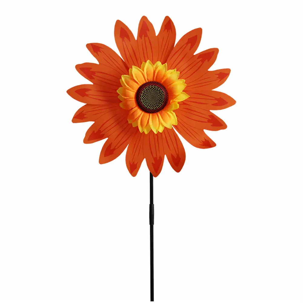 Interest Pinwheel Windmill Party 36 * 72cm Colorful Double Flower Sunflower Wind Turbine Hand Held Multiple Petals