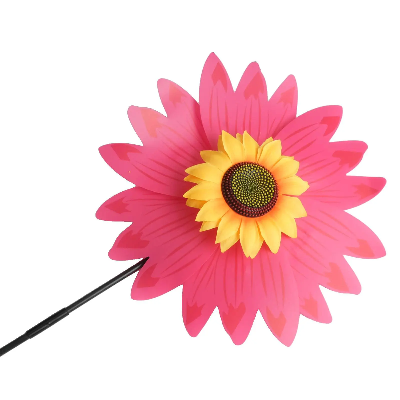 Interest Pinwheel Windmill 36 * 72cm Colorful Double Flower Outdoor PVC Sunflower 1pc Hand Held Multiple Petals