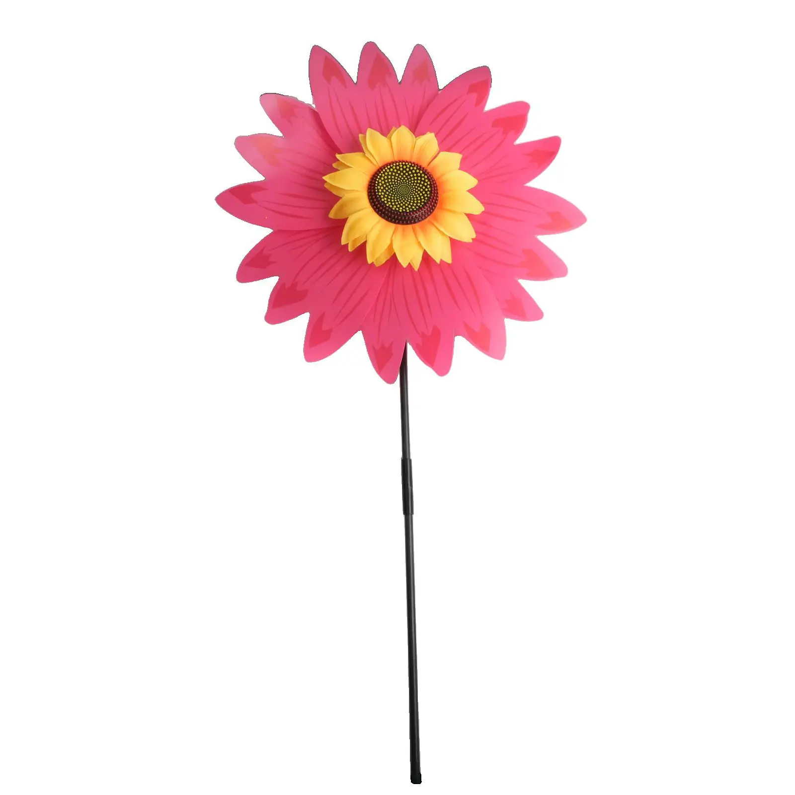 Interest Pinwheel Windmill Party 36 * 72cm Double Flower Outdoor PVC Sunflower Wind Turbine 1pc Multiple Petals