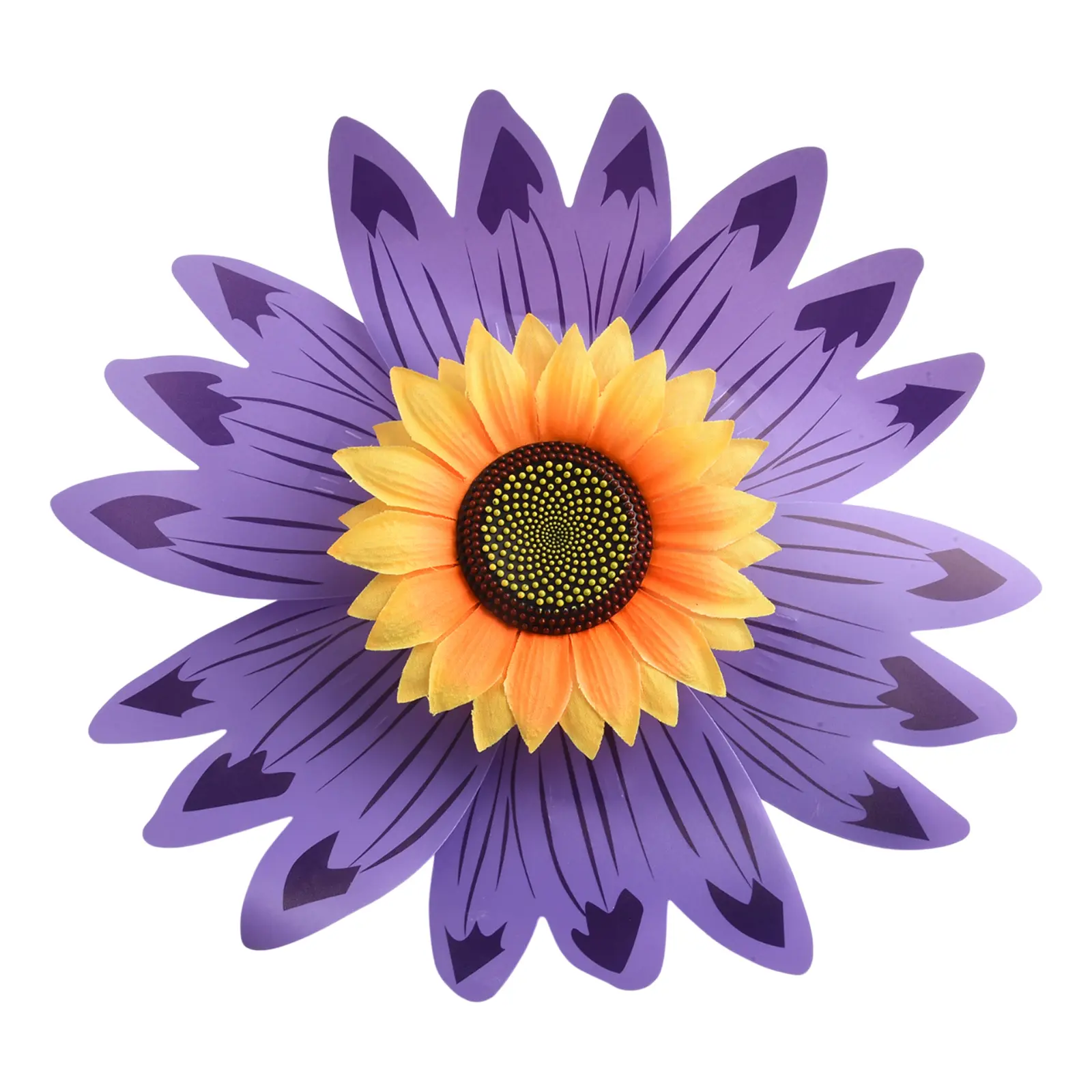 Interest Pinwheel Windmill 36 * 72cm Colorful Double Flower Outdoor PVC Sunflower 1pc Hand Held Multiple Petals