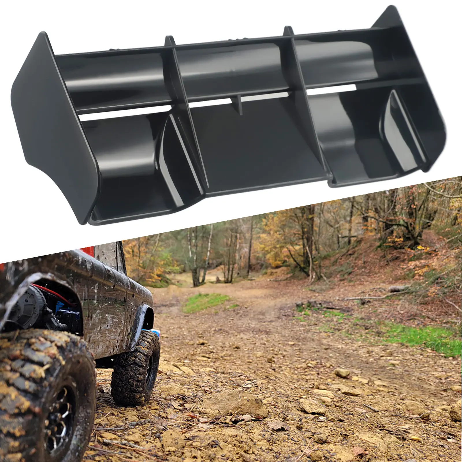 Cars Rear Wing Black Plastic For 1:8 Buggy RC Off Road 21*8.2*4.5cm New High Quality Useful Portable Practical