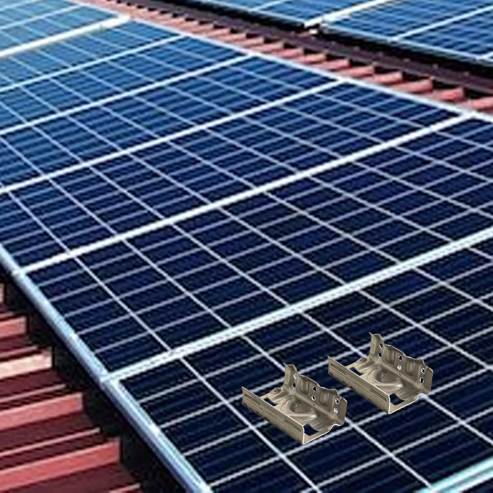 Aluminum Drain Clips Water Drainage Clips Solar Panel Maintenance Efficient Water Drainage Maximizes Solar Efficiency