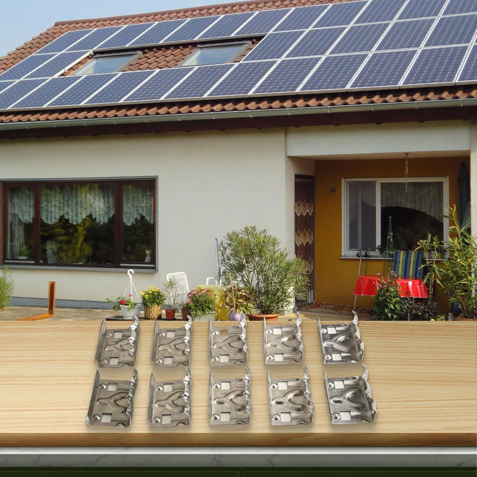 Aluminum Drain Clips Water Drainage Clips Solar Panel Maintenance Efficient Water Drainage Maximizes Solar Efficiency