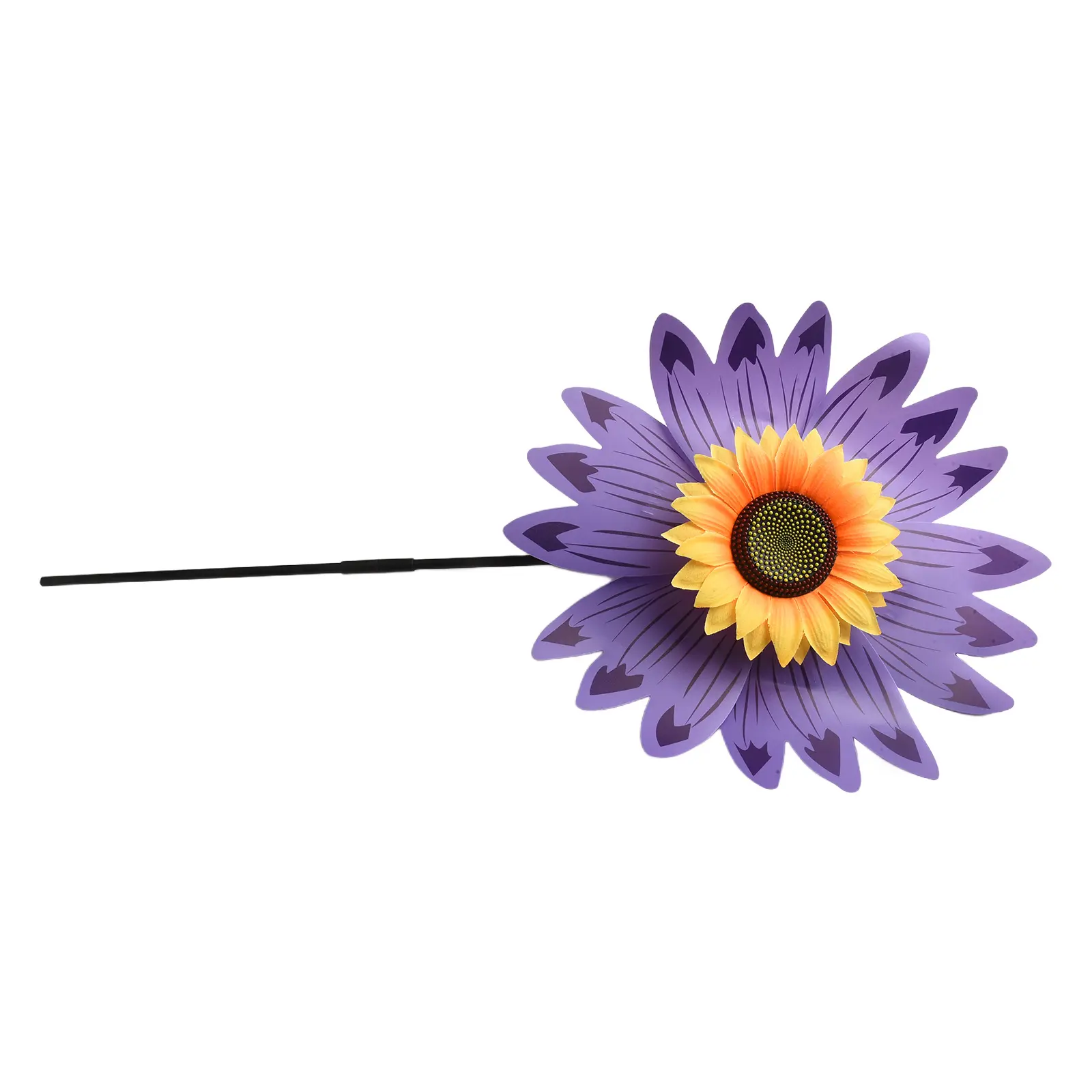 Fun Interest Pinwheel Windmill Party Colorful Double Flower Outdoor PVC Wind Turbine Hand Held Multiple Petals