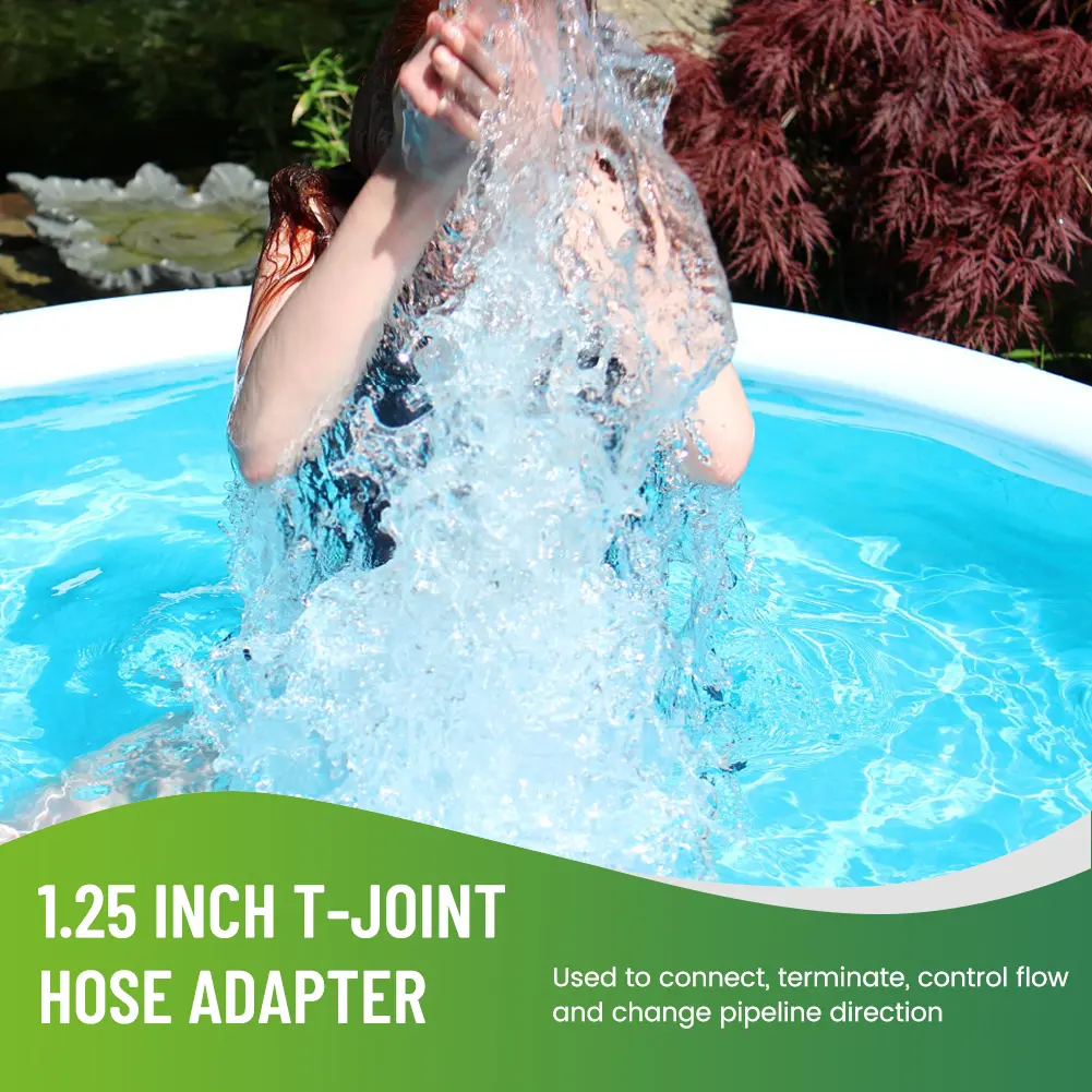 Hose Extension Adapter 1.25\\\" Diameter Hose Adapter Hose Connector 1.25in Tee T-joint UV Resistance Hose Adapter