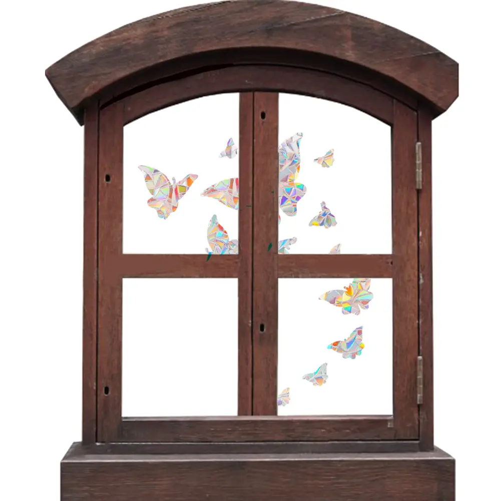 Decorative 3D Butterfly Glass Stickers for Windows Design to Brighten Any Room with Playful Sunlight Reflections