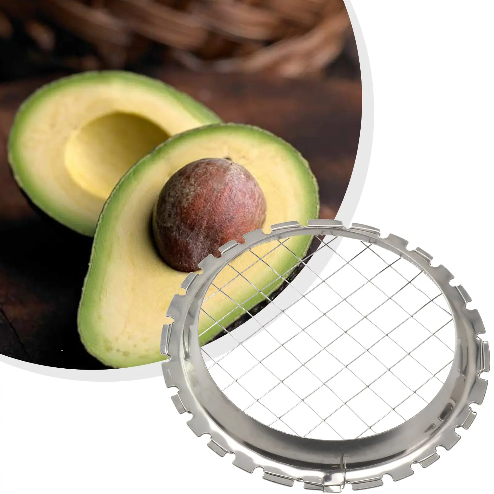 1Pc Cubes Round Grid Cutter Slicer For Egg, Mushrooms, Vegetables, Kitchen Cut Device Tools Chopper For Kitchen Tools