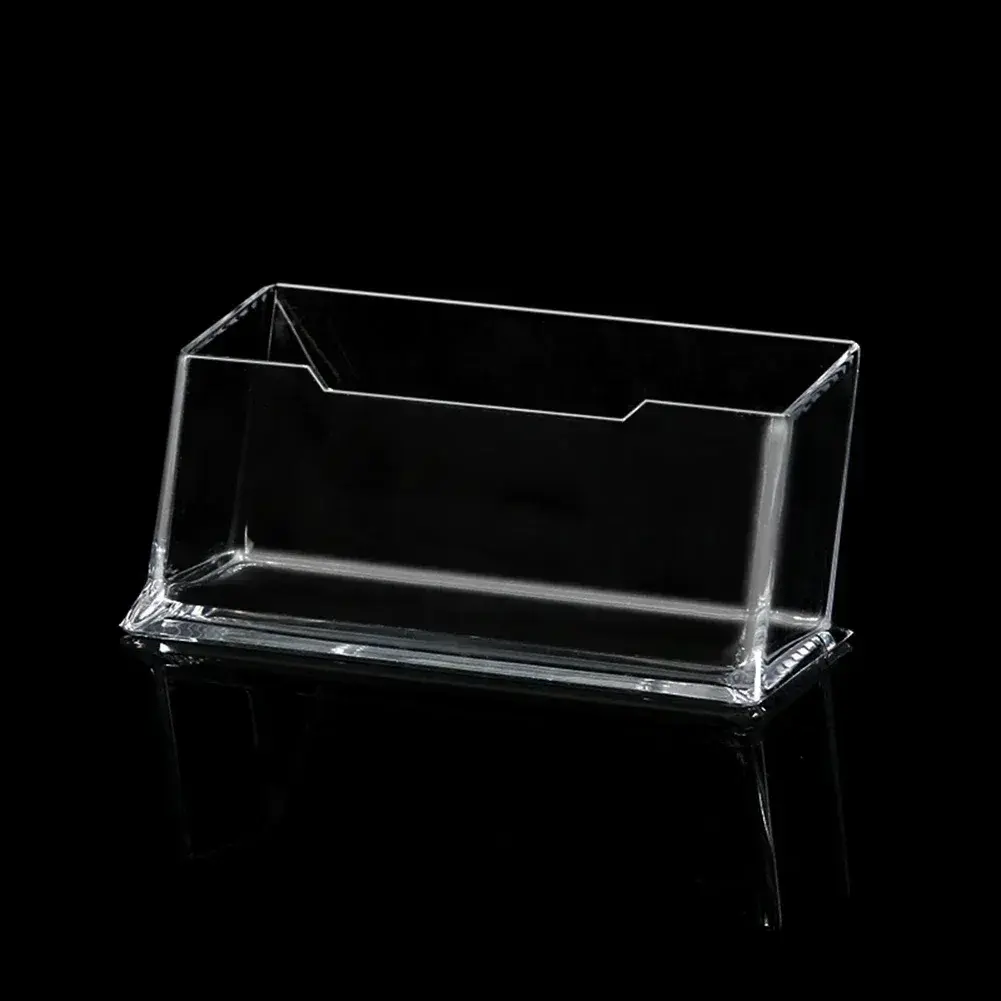 1/10pcs Acrylic Business Card Holder Transparent Business Card Storage Box Clear Desk Shelf Box  Display Easels