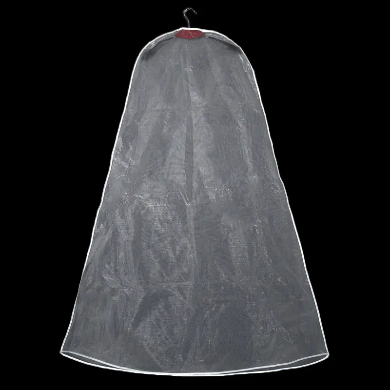 Breathable Dust Proof Bridal Gown Storage Bag Clear Garment Cover with Hanger Hole for Wedding Dress Storage and Transport
