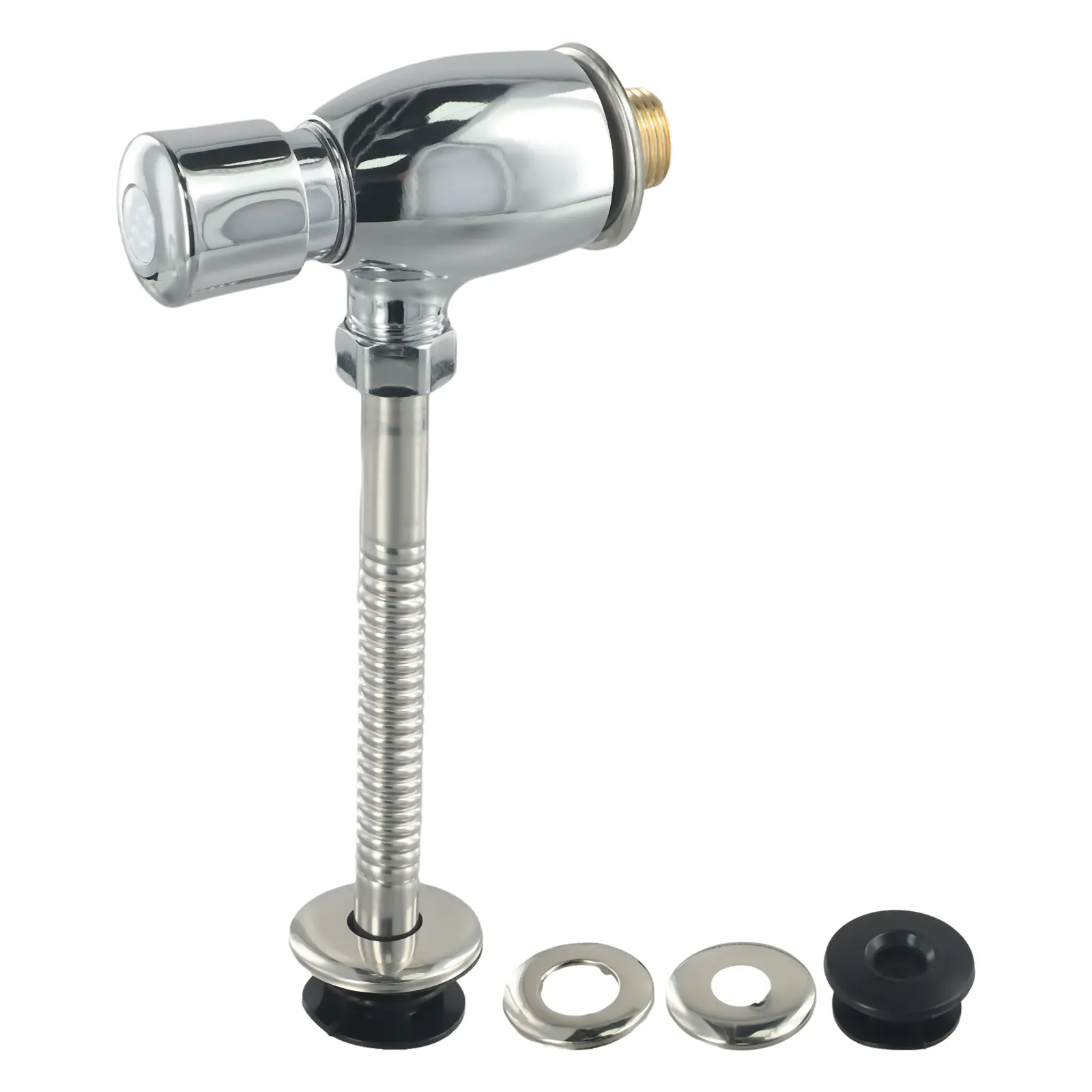 For Public Toilets Urinal Flush Valve Bathrooms Sturdy Attachments Automatic Shutoff Button Type Hand Press Hardness