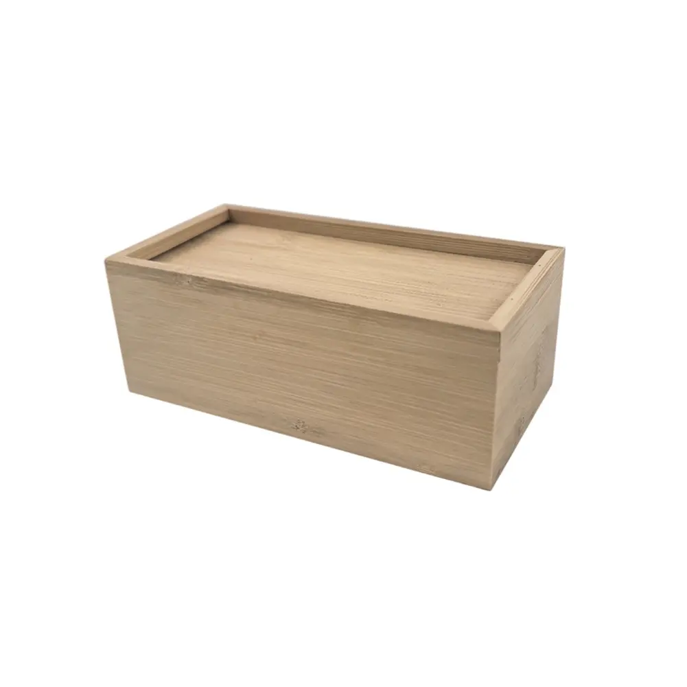 Decorative Wooden Box Cosmetic Organizer Light Wood Craftsmanship Simple Design For Cosmetics Decorative Craft Storage Box