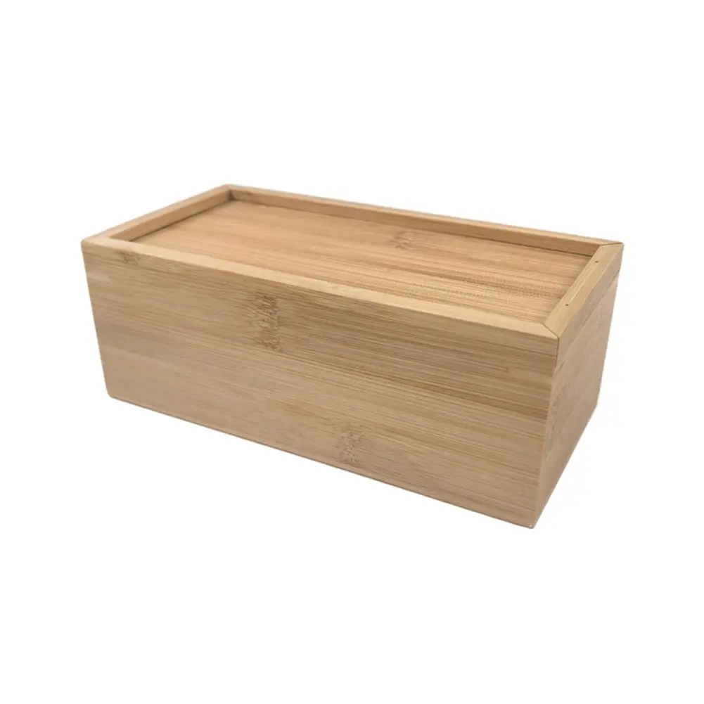 Decorative Wooden Box Cosmetic Organizer Light Wood Craftsmanship Simple Design For Cosmetics Decorative Craft Storage Box