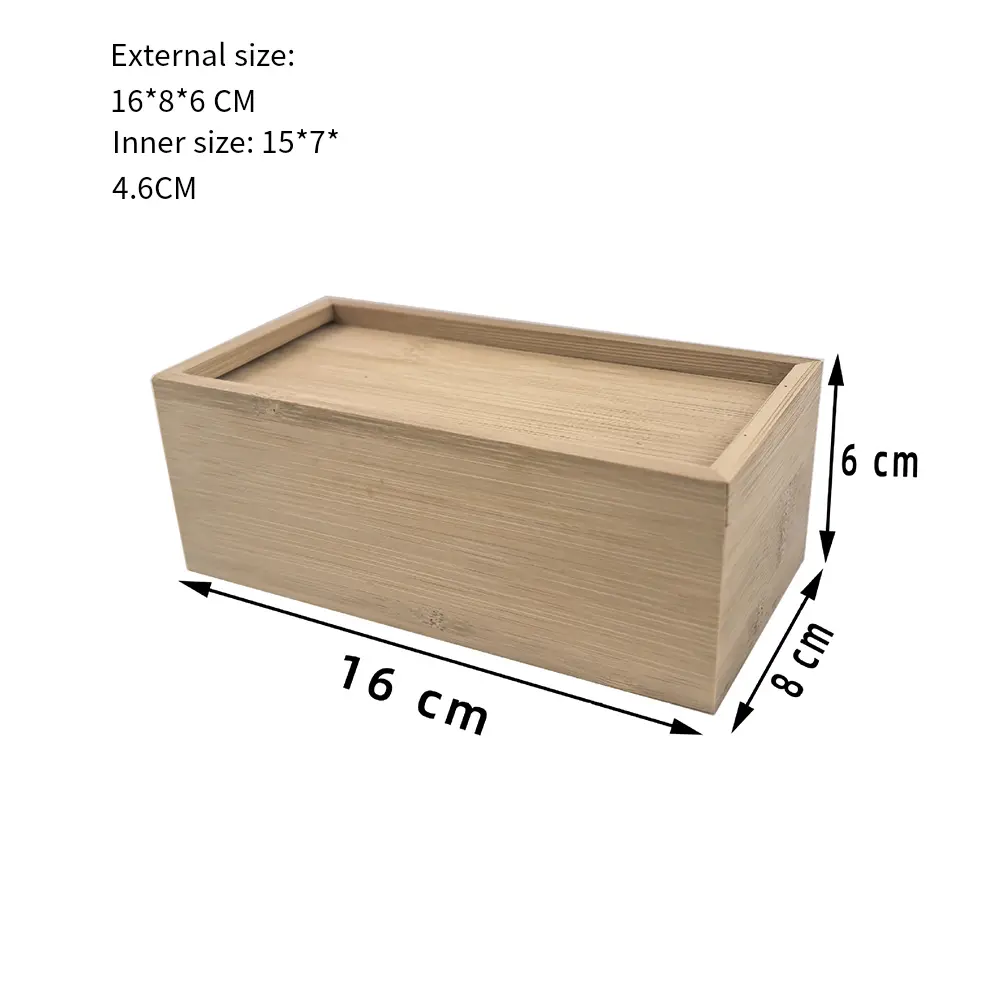 Decorative Wooden Box Cosmetic Organizer Light Wood Craftsmanship Simple Design For Cosmetics Decorative Craft Storage Box