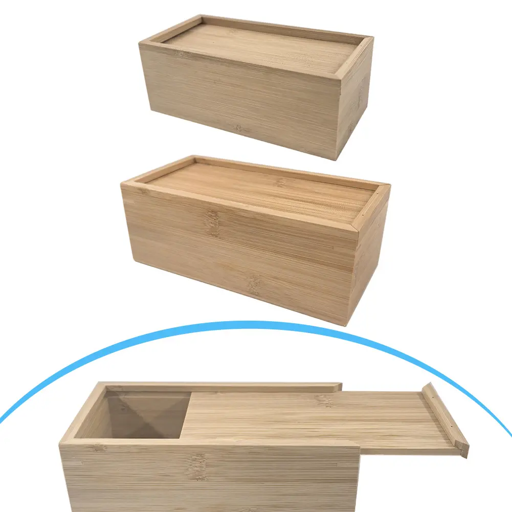 Decorative Wooden Box Cosmetic Organizer Light Wood Craftsmanship Simple Design For Cosmetics Decorative Craft Storage Box