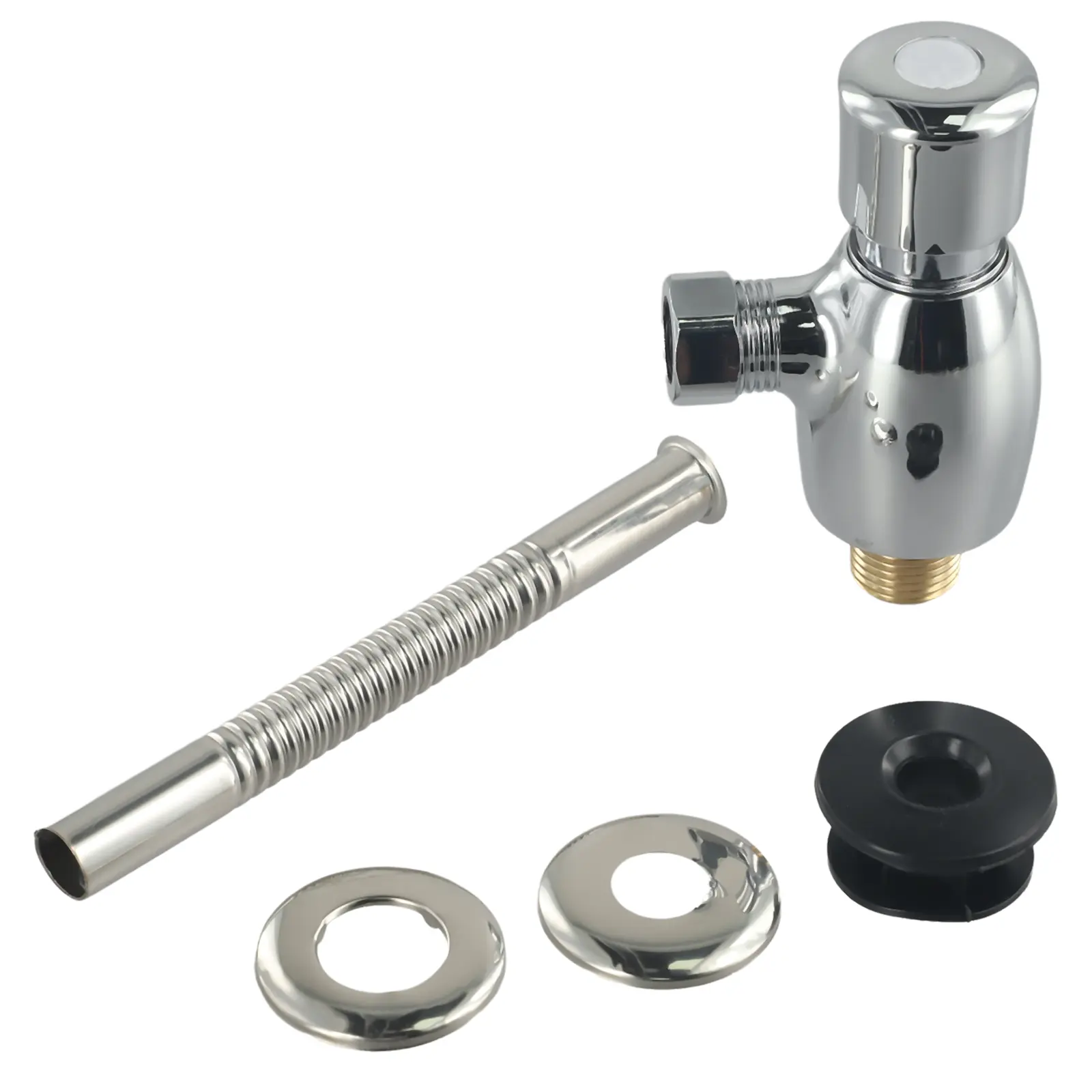 For Public Toilets Urinal Flush Valve Bathrooms Sturdy Attachments Automatic Shutoff Button Type Hand Press Hardness