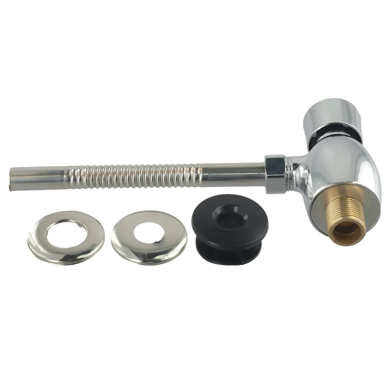 For Public Toilets Urinal Flush Valve Bathrooms Sturdy Attachments Automatic Shutoff Button Type Hand Press Hardness
