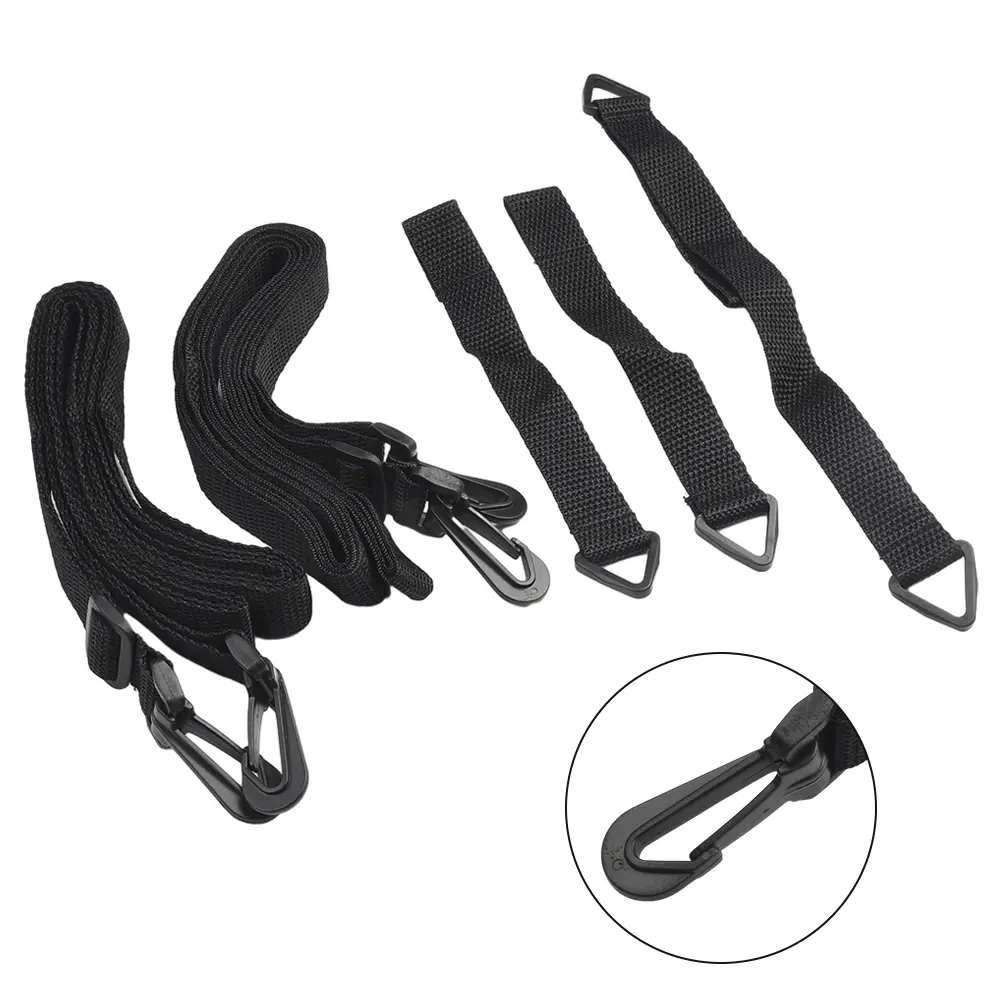 Flexible Wind Protection Solution for Cantilever Parasols, Adjustable Fixing Strap, Quick and Easy Installation Black