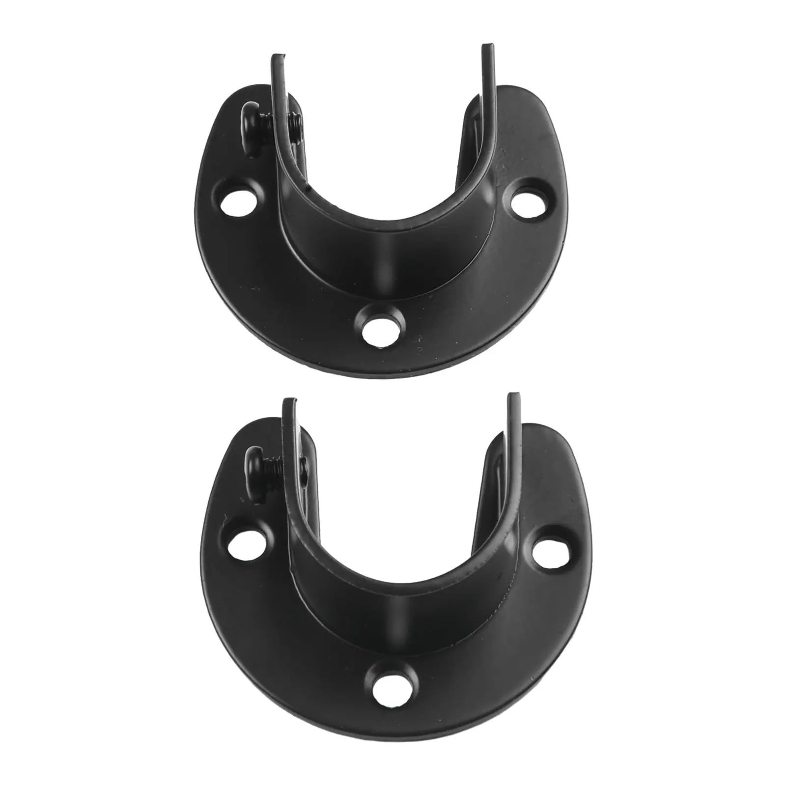 Holder Closet Bracket Sockets Stainless Steel Support End Flange Hanger Heavy Duty Lever U Shaped 2Pack Clothes