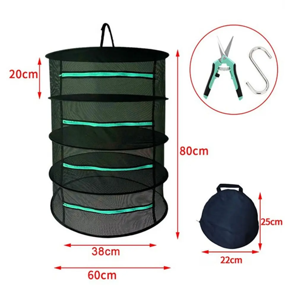Features Folding Dry Rack Ample Space For Drying Convenient Hanging And Storage Steel Wire Ring Herb Dryer Bag