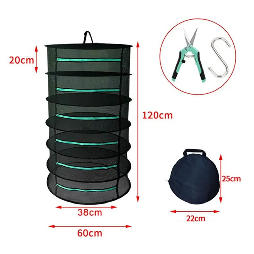 Features Folding Dry Rack Ample Space For Drying Convenient Hanging And Storage Steel Wire Ring Herb Dryer Bag