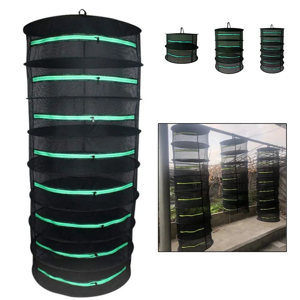 Features Folding Dry Rack Ample Space For Drying Convenient Hanging And Storage Steel Wire Ring Herb Dryer Bag
