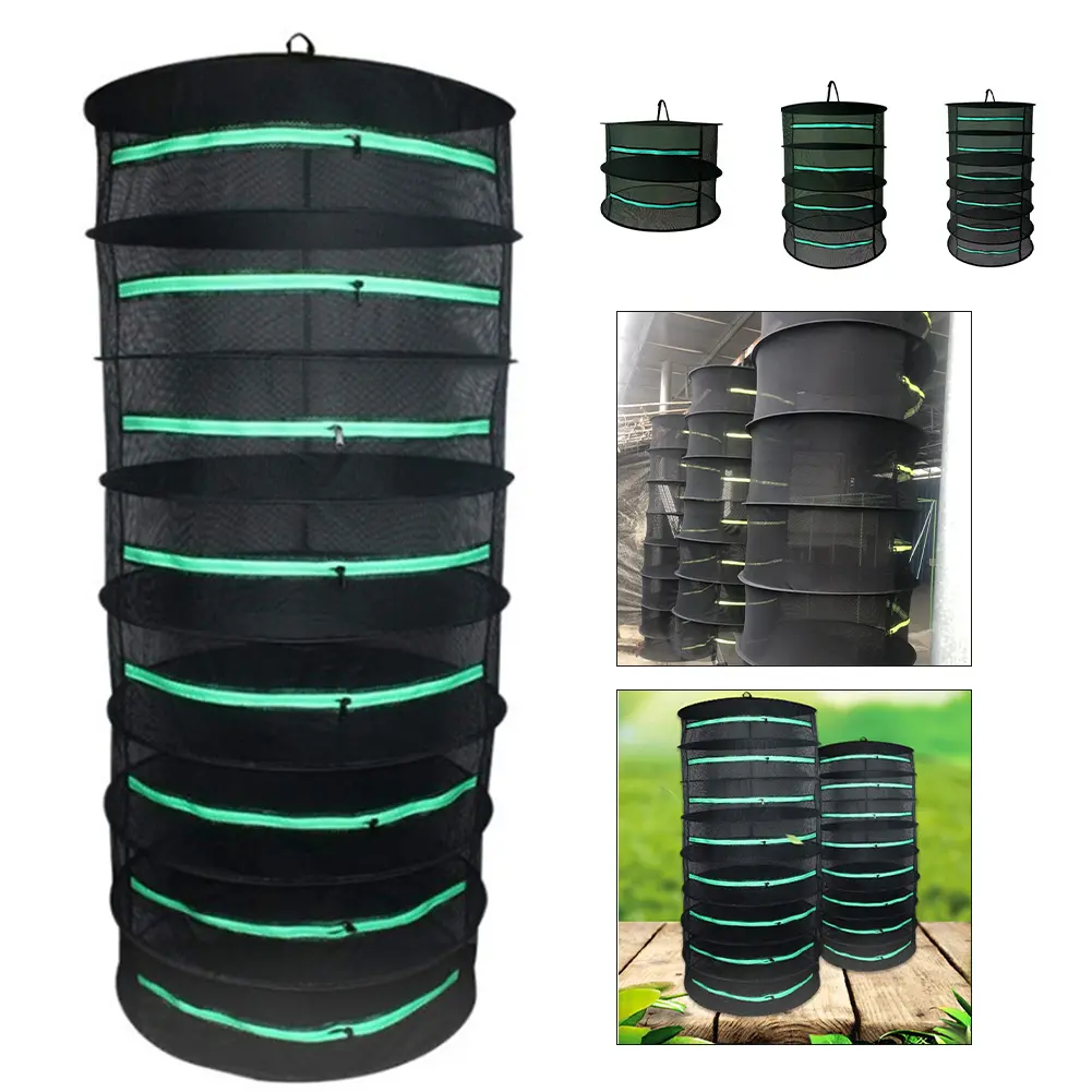 Features Folding Dry Rack Ample Space For Drying Convenient Hanging And Storage Steel Wire Ring Herb Dryer Bag