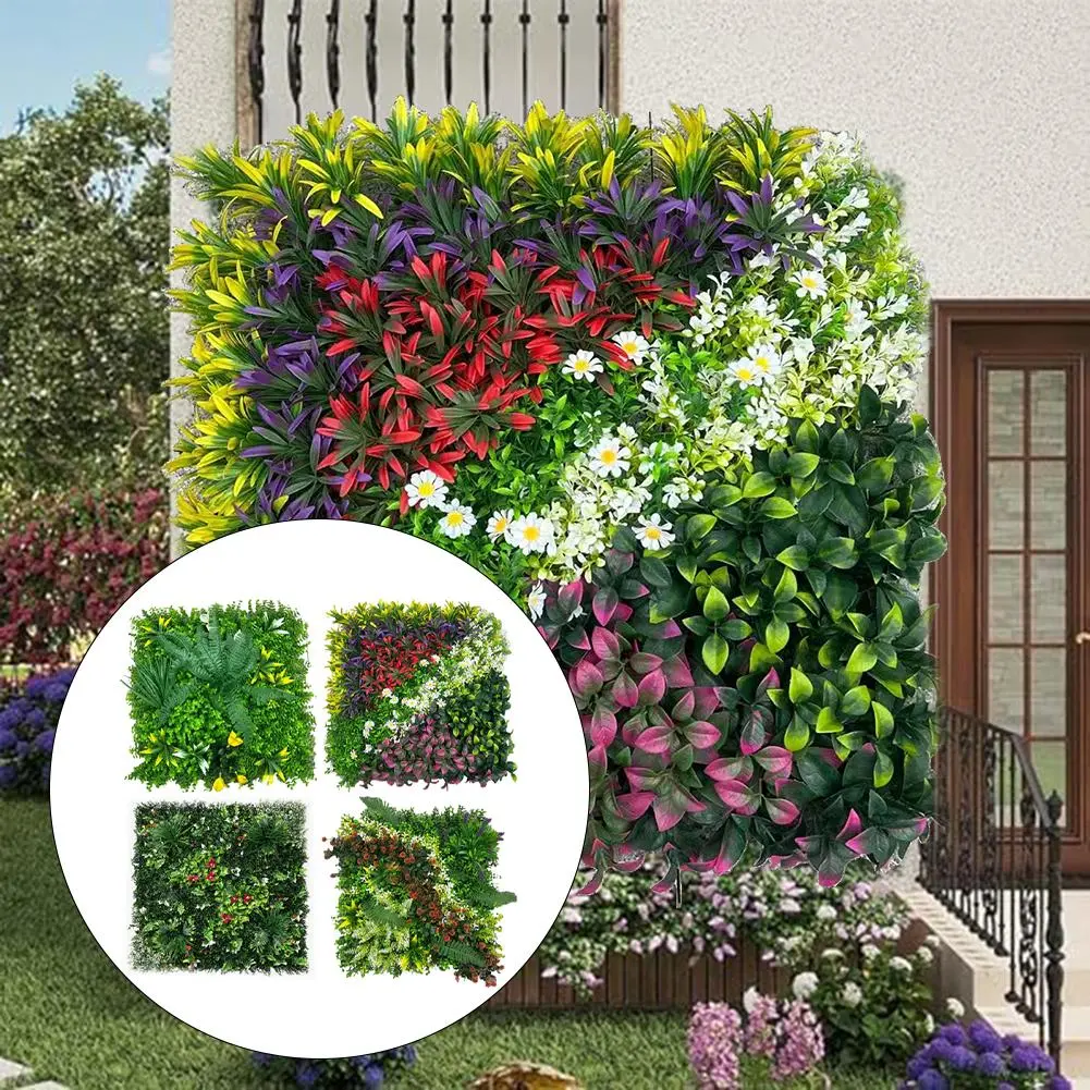 UV Protected Artificial Flower Wall Panels 50x50CM Decorative Fencing Solution for Noise Blocking and Aesthetics