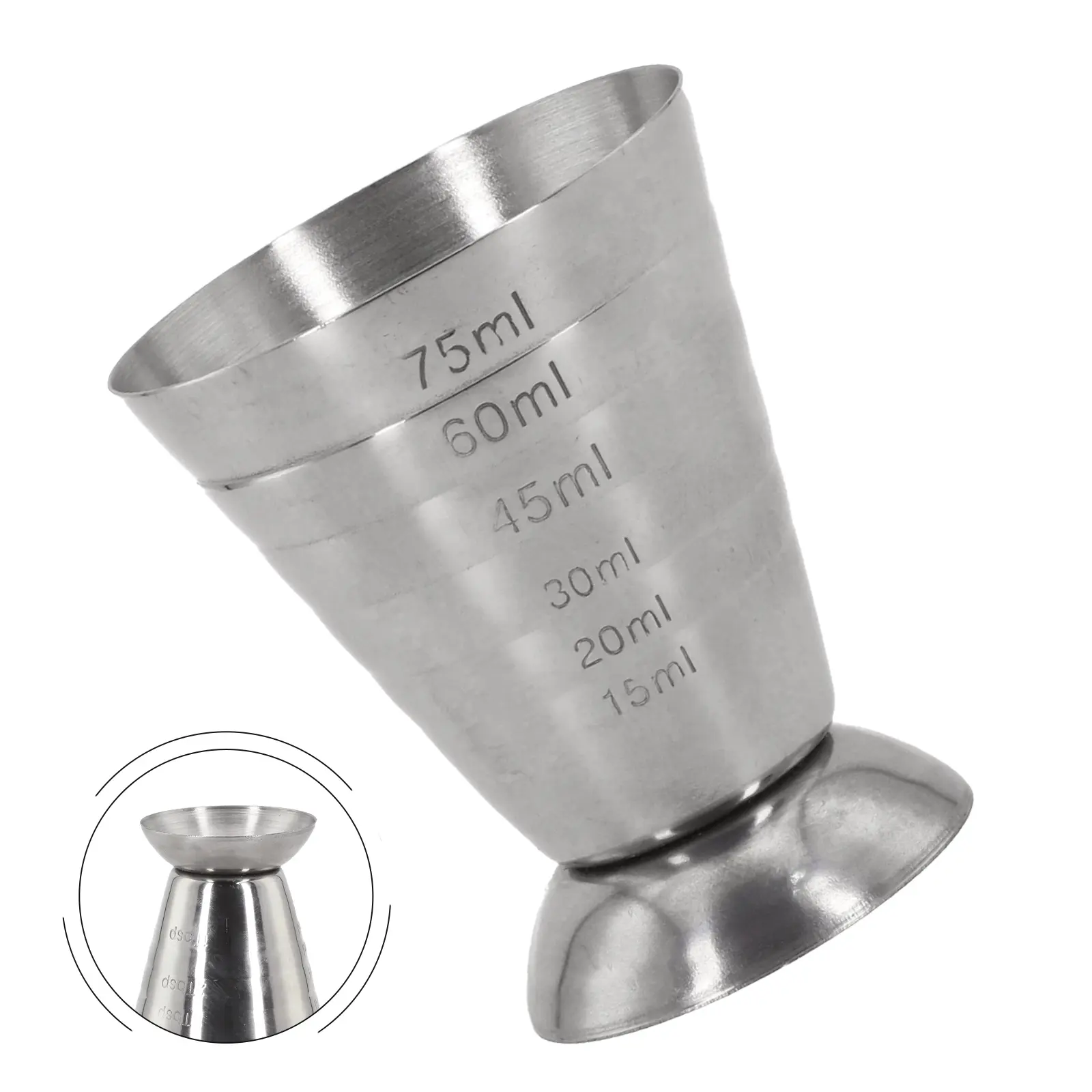 75ml Stainless Steel Measuring Cup Jigger For Accurate For Spirit And Cocktail Preparation At Any Gathering Or Celebration