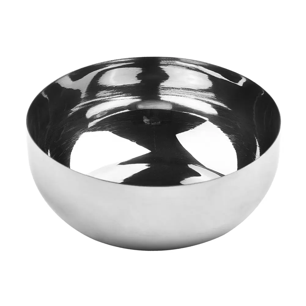 Stainless Steel Bowl Korean Big Cooked Rice Bowl With Cover Single Layer Steamed Rice Bowl Child Anti-Scalding/fall Tableware
