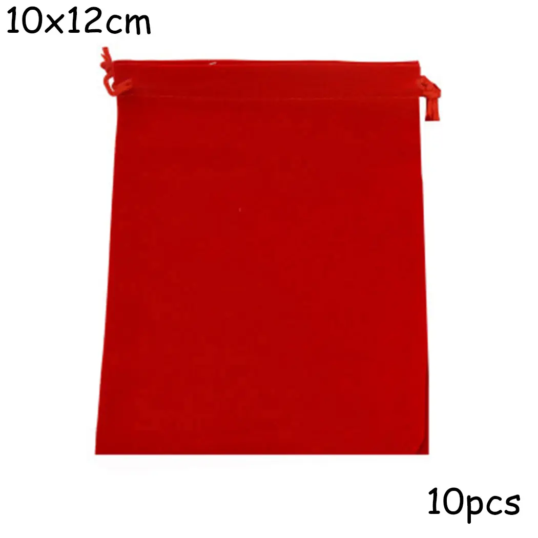Red Velvet bag Pouch Set Candy Decoration Jewelry Wedding Drawstring Favor Holiday And New Parts Supply Useful