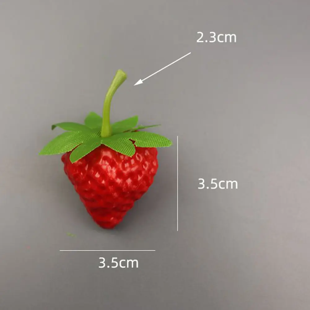 Artificial Strawberry Children\'s Simulated Simulated Fruit Model Ornament Plastic Play Toys Prop 20pcs Red Set