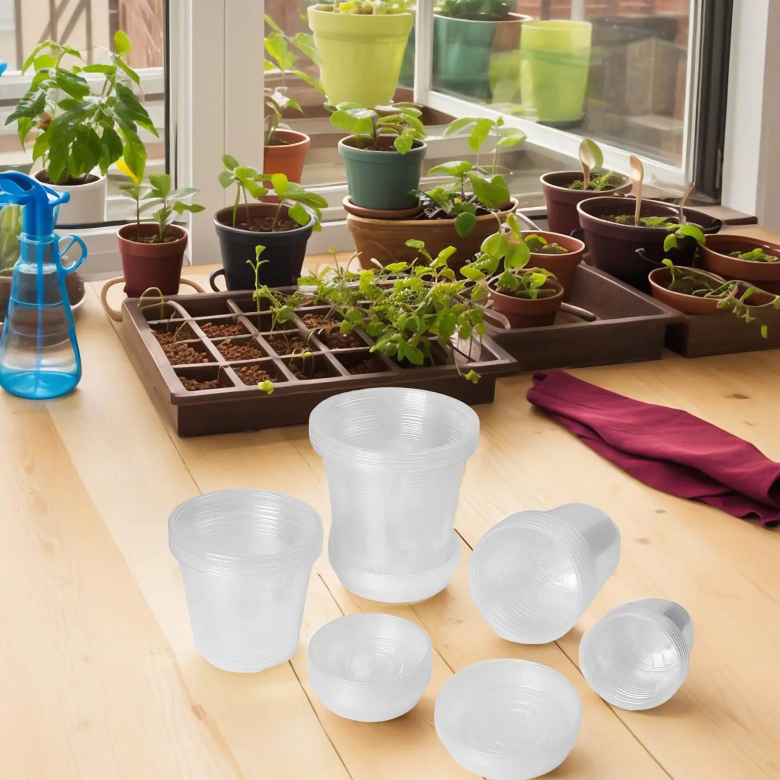 Clear Flowerpot Drainage Hole Pot Indoor Gardening Root Growth Visibility Water Damage Protection For Herbs For Indoor Gardening