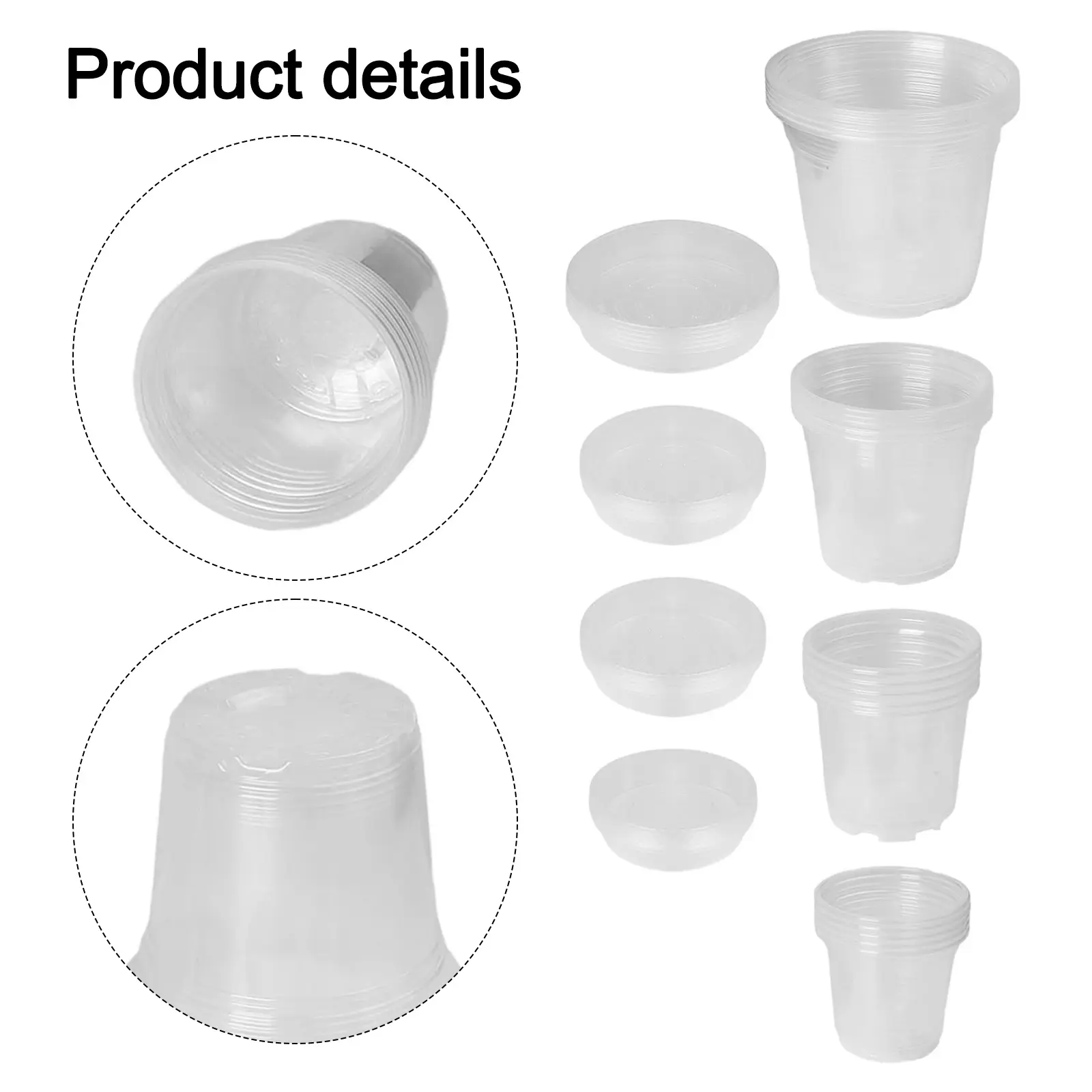 Clear Flowerpot Drainage Hole Pot Indoor Gardening Root Growth Visibility Water Damage Protection For Herbs For Indoor Gardening