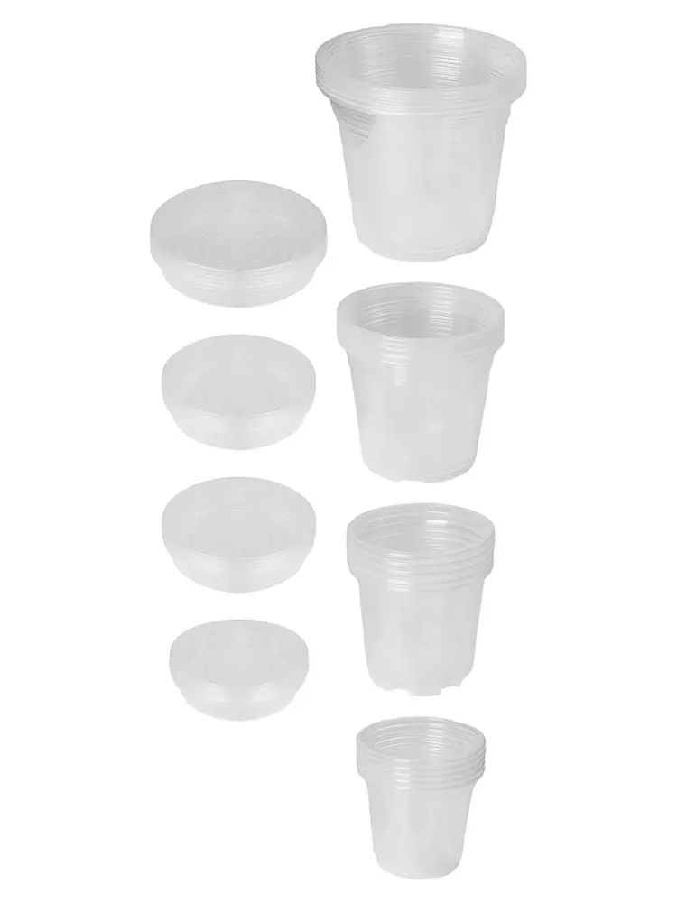 Clear Flowerpot Drainage Hole Pot Indoor Gardening Root Growth Visibility Water Damage Protection For Herbs For Indoor Gardening