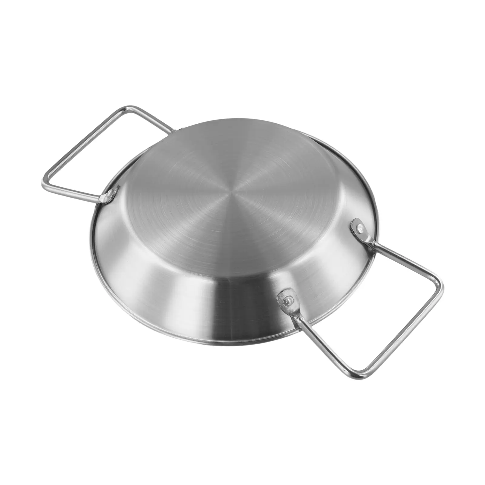 High Performance Stainless Steel Paella Pot with Comfortable Double Handles Flat Bottom Design for Easy Cooking