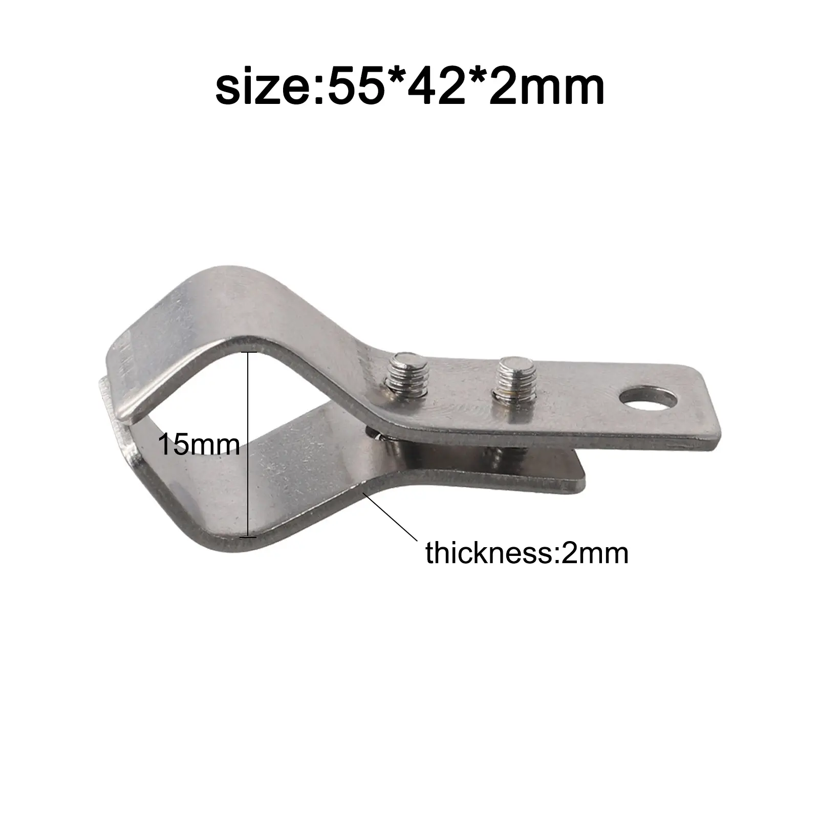 Easy Install Stainless Steel Clamps Mesh Heavy Duty Clamps 55*42*2mm Adjustable Pipe Clamps Long-lasting Durability