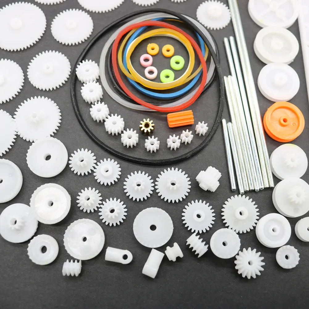 Model Plastic Gear Model Vehicle Parts Parts Plastic Robot Set 0.5 Module 82Pcs Accessories Car 100% Brand New