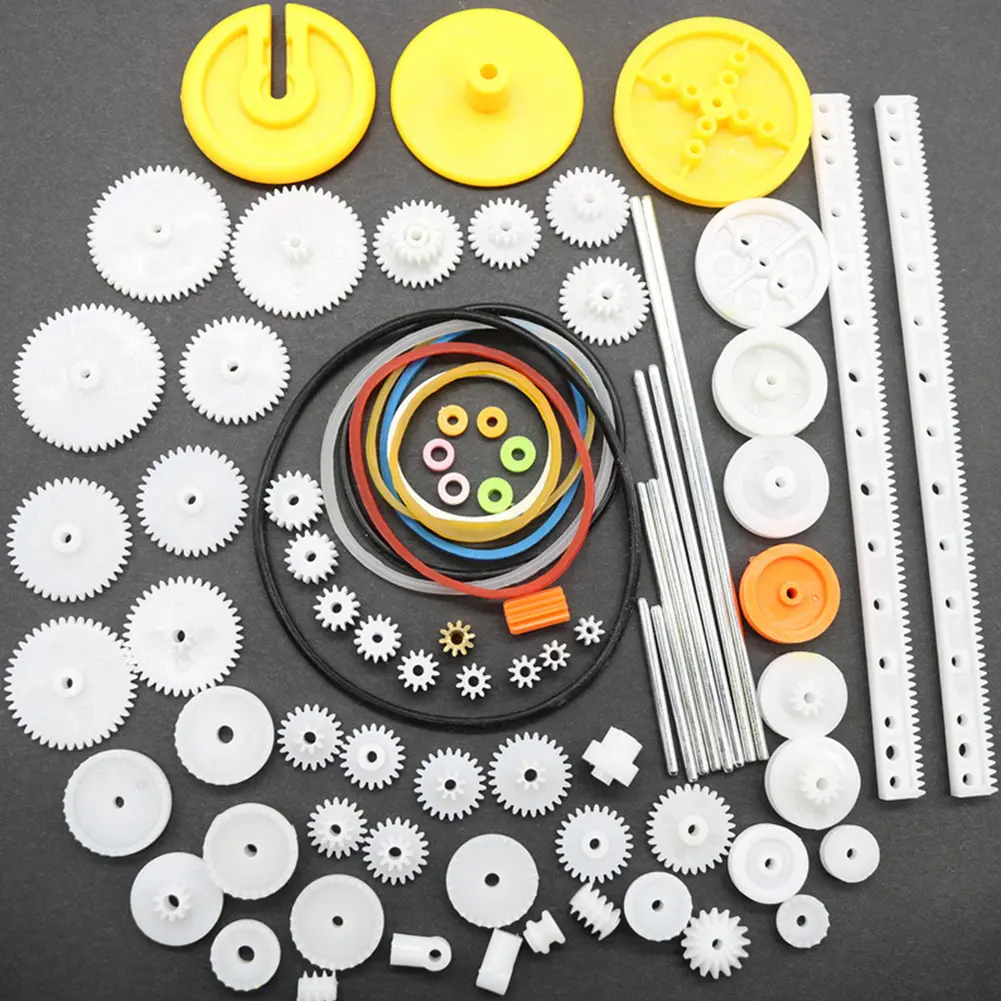 Model Plastic Gear Model Vehicle Parts Parts Plastic Robot Set 0.5 Module 82Pcs Accessories Car 100% Brand New