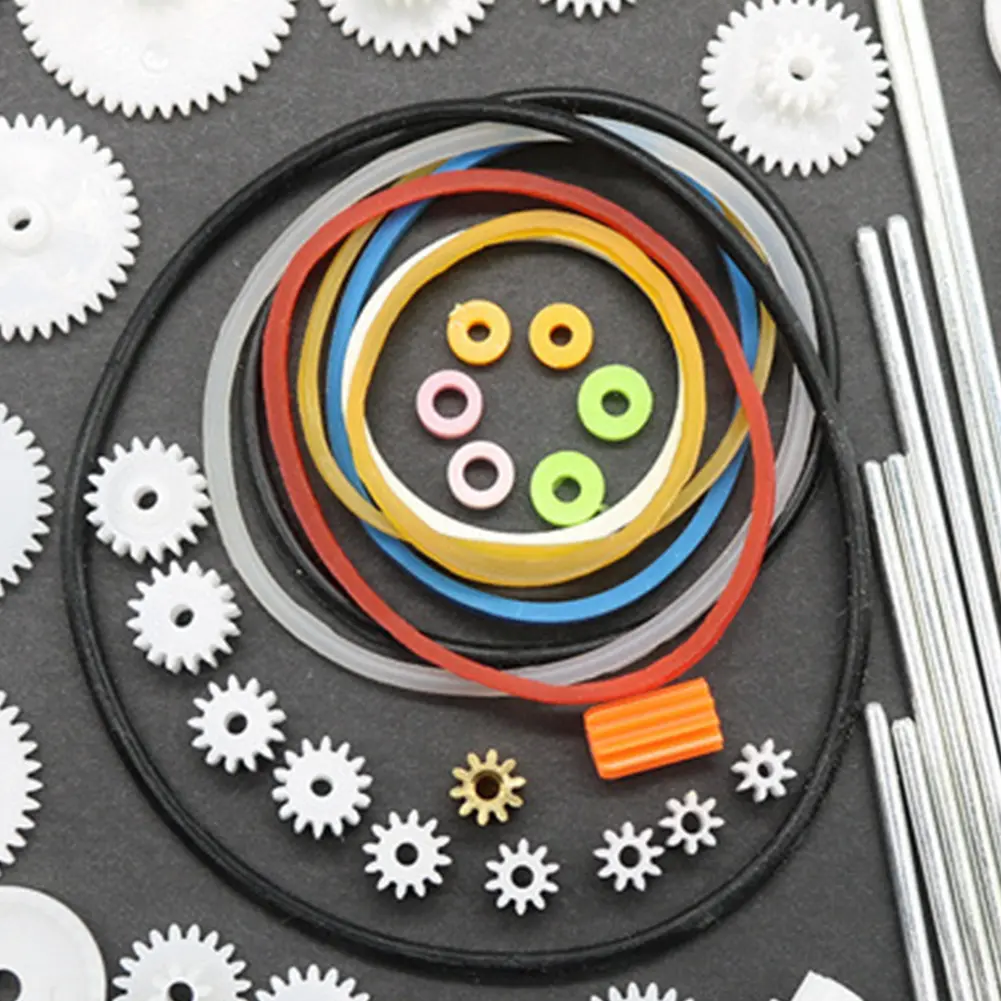 Model Plastic Gear Model Vehicle Parts Parts Plastic Robot Set 0.5 Module 82Pcs Accessories Car 100% Brand New